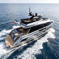 Yacht de luxe ORCA de 70 pieds, coque en aluminium, moteur in-bord 2x1350HP Twin D13 IPS, propulsion à rotation complète à 360°, propulseur de proépilote, tourisme nautique