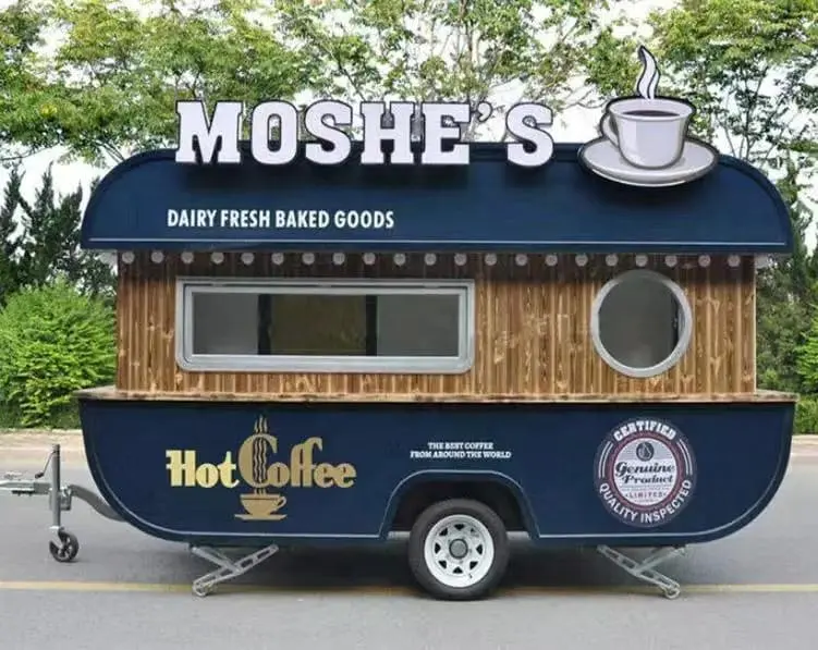 Ice Cream Coffee Van Beer Bar Hot Dog 13ft mobile food truck Fully equipped food trailer/ Customized food cart