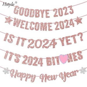 2026 joyeux nouvel an fête fournitures décorations paillettes lettre bannière Photo accessoires guirlande au revoir 2023 bienvenue 2026S2742 - Product Image 2