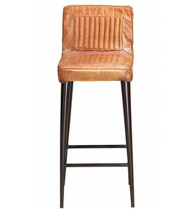 Silla de Bar Estilo Industrial con Estructura Metálica, Patas de Acero Resistentes y Respaldo Soportador para Cafetería o Bistro - Product Image 6