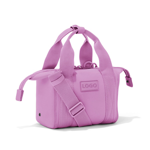 Bolsa de viaje pequeña rosa de tendencia del mercado al por mayor, bolsa de neopreno impermeable, bolso de gimnasio multifunción, bolsa de lona para mujer - Product Image 3