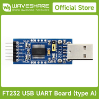 Placa UART USB FT232 (tipo A) Waveshare USB a TTL UART FT232R FT232RL a RS232 TTL Kit de módulo serie