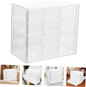 Wholesale 5-tier Transparent Rectangle <b>Office</b> Organizer Eco-Friendly Multifunction PP Plastic Desktop <b>Drawer</b> <b>Storage</b> Cabinet - Product Image 3