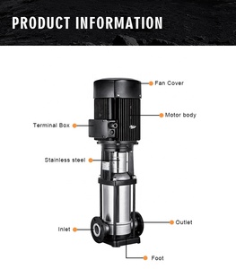 Pompe centrifuge industrielle verticale multi-étages haute pression 11 kW 15 CV avec moteur 60 Hz, compatible OEM - Product Image 3