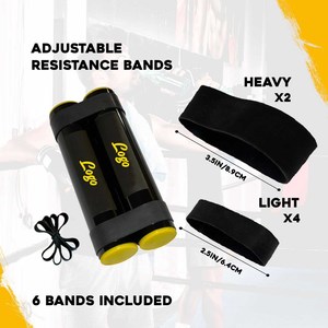 Attrezzatura da allenamento RipStick con 6 bande di resistenza regolabili per costruzione muscolare con struttura di base per allenamento di riabilitazione della spalla 6-modello con impugnatura numero - Product Image 5