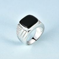 Bijoux YH, bijoux personnalisés en résine et cendres, bijoux fins, spinelle noir, gravés, oxydés, anneaux en argent sterling 925 pour hommes