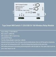 Module de commutateur sans fil intelligent Tuya 1CH, télécommande, module de commutateur Wifi, récepteur RF DC7-32V, relais Wifi 10A 433mhz, bricolage