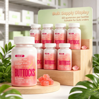 Gummies pour le lifting et le raffermissement des fesses, 60 unités - Améliore les hanches et les cuisses, gingembre, papaye, glutathion pour une silhouette tonifiée, gestion de l'énergie pour femmes