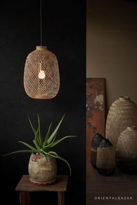 Lámpara de Mimbre Natural Hecha a Mano para Interiores y Exteriores, Portavelas con Asa para Decoración del Hogar, Venta al Por Mayor - Product Image 6