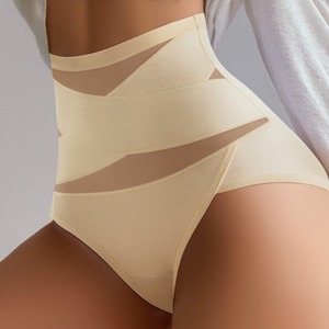 Braguitas de control de abdomen de cintura alta para mujer, talla grande, estilo fino, con entrepierna de seda, que realzan la cadera, faja moldeadora - Product Image 3
