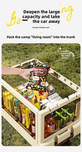 Strictly Selected Outdoor <b>Camping</b> Small Trolley Folding <b>Storage</b> <b>Box</b> Portable Stair Climbing Wheels Picnic Supplies Grocery - Product Image 3