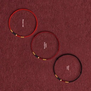 Pulsera Roja Tejida con Cuentas de Arena de Hierro y Oro para la Buena Suerte, Elimina la Mala Suerte de este Año, Protección de Seguridad para la Vida, Ultrafina para la Mano - Product Image 2