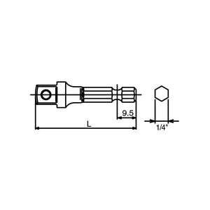 KOKEN - 112-200B Adaptador de puntas 1/4 ''x 3/8'' - EAN 4991644500246 ACCESORIOS DE LLAVE DE VASO 1/4" - Product Image 2