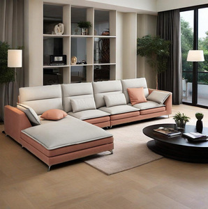 Divano in Pelle Stile Italiano a Tre Posti Minimalista di Lusso Leggero per Soggiorno in Appartamenti Grandi e Piccoli - Product Image 4