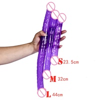Dildo Doble de 17 Pulgadas de Largo, Dildo Grande de Silicona Realista, Juguetes Sexuales para Mujeres, Parejas, Lesbianas, Estimulación Anal y Vaginal
