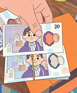 Billets factices ultra-minces réalistes en polymère transparent, Effet mat, en plastique PET, pour Halloween et Anniversaire, Fausses notes <span class=keywords><strong>de</strong></span> 10, 20, 50 Livres Sterling (GBP) - Product Image 3