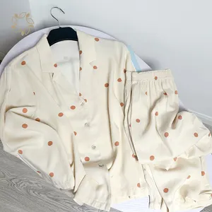Damennagenkleidung bedrucktes Lounge-Set individuelle rayon-Nachtanzug für Damen nachhaltige Damen-Nachtwäsche Damen-Pyjamas