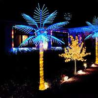 Palmier artificiel lumineux de 6 pieds avec éclairage LED, idéal pour Noël, IP65, vente en gros pour hôtels, parcs, jardins et aménagements paysagers