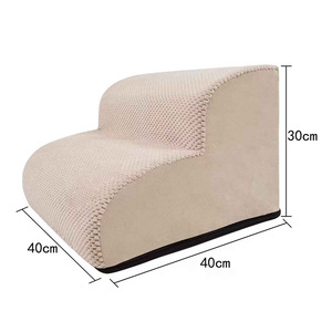 Moderne, stevige, hoogwaardige schuimhonden trappen met antislip treden, 2/3/4 treden, voor kleine & middelgrote honden en katten. - Product Image 5