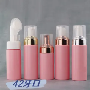 Siyah pembe köpük şişesi 30ml 60ml100ml köpük şişe yüz yıkama taşınabilir köpük şişe plastik özel pompa püskürtücü ile renk