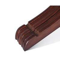 Amber Home Pack de 20 cintres à vêtements rétro en bois antidérapants de 44,5 cm avec rainure pour barre, brun antique