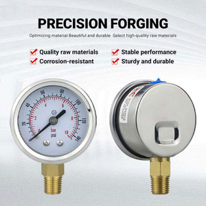 Indicateur de pression d'eau haute précision 2,5 % 50 mm, petit manomètre robuste et durable, jauge de pression d'air universelle - Product Image 4