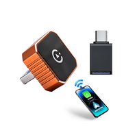 Adaptateur sans fil CarPlay et Android Auto 2 en 1 OEM du fabricant, boîtier métallique, convertit le filaire en sans fil, dongle USB, plug and play