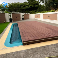 Water Crown Guangdong Automatische Schiebe-Poolabdeckung (Holz) für private und gewerbliche Schwimmbäder – Langlebig & Sicher