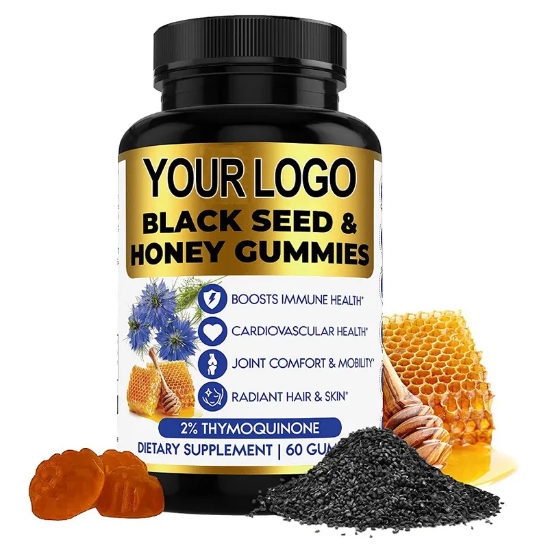 OEM ODM 100% Organic Black Seed Oil Gummies Vegan Black Seed Oil Gummies With Honey