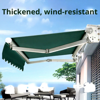 Auvent rétractable manuel en alliage d'aluminium et PVC personnalisé, pliable, pour abri contre la pluie et le soleil, pour cour extérieure, portail