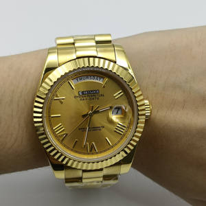 Reloj de Pulsera de Acero Inoxidable Casual para Hombre Miyota 8285, Luminoso, Resistente al Agua, con Calendario y Dígitos Romanos - Product Image 4