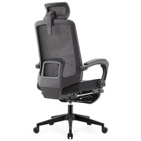 Chaise de bureau ergonomique de gros OEM, chaise de direction pivotante à dossier haut en maille avec repose-pieds
