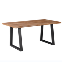 Ensemble de meubles de salle à manger en MDF, dernière collection, 6 chaises, table et chaises de salle à manger modernes et peu encombrantes pour usage hôtelier