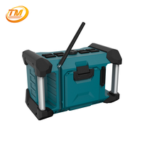 Radio portable DAB de chantier alimentée par batterie au lithium-ion rechargeable sans fil de qualité industrielle 12-18V avec écran LCD