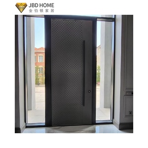 Modern Villa Front Entry Pivot Doors com Black Aluminum Frame Sleek Glass Entry Doors para Casas Contemporâneas - Product Image 2