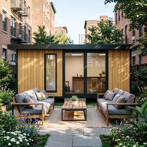 Cabane préfabriquée pour invités avec jardin, pièce de réception fermée pour protéger les discussions professionnelles confidentielles - Product Image 4