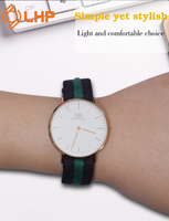Bracelet en nylon tissé à la mode, logo personnalisé, bracelet de montre de 18mm, bracelet en nylon souple Ultra-fin