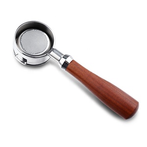 Portafiltro sin Fondo <span class=keywords><strong>Welhome</strong></span> Espresso de 58 mm con Doble Asa de Madera Sólida, Herramienta de Barista para Cafetera de Acero Inoxidable - Product Image 3
