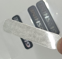 Personnalisé 1070 état zéro aluminium moulage sous pression peinture en aérosol brossé dos double face adhésif métal lettre étiquette autocollant