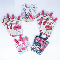 Petits sachets de rouge à lèvres avec applicateur 3g 5g 5ml 10ml, imprimés par gravure, sachets d'emballage en plastique résistants à l'humidité pour brillant à lèvres avec bec verseur
