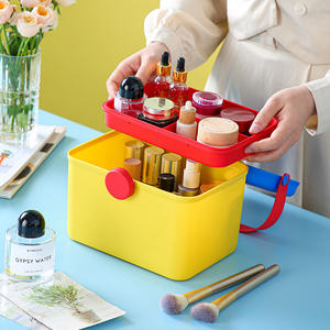 กล่องเก็บของเล่นเด็ก ลายการ์ตูน รูปหน้าสุนัข แบบสองชั้น ทำจากพลาสติกอเนกประสงค์ สำหรับเก็บของเล่นและของจุกจิก - Product Image 4