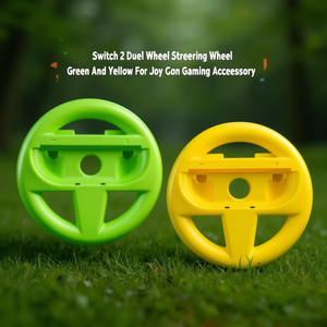 Volante simulador de conducción SWITCH 2 Dual Wheel para Joy Con 2 Verde y Amarillo VOS20002 - Product Image 3