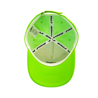 Gorra de Béisbol de Cinco Piezas de Alta Calidad en Color Verde, Logotipo Exquisito con Bordado 3D en Relieve, 100% Algodón, Estilo Hip Hop, para Exteriores