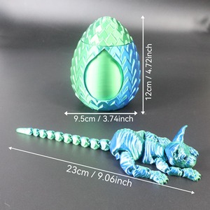 3D Printed 23cm Articulated Sphynx Cat 12cm <b>Egg</b> Toy SDK09 Movable Joints Figurine Hairless Cat Model Desktop <b>Decoration</b> - Product Image 2