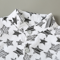 Ensemble décontracté deux pièces chemise et short pour garçons, vêtements de plage de créateur pour tout-petits, tenues d'été pour enfants, combinaison bébé à motif dessin animé