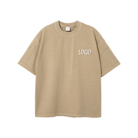 Camiseta de Algodón 100% para Hombre, Ecológica, Transpirable, con Hombros Caídos, Lavado Ácido, Cuello Vintage, Oversize, Lisa, con Transferencia Térmica, Venta al por Mayor