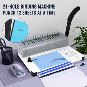 Manual Binding <b>Machine</b> A4 A3 Paper <b>Punch</b> Binder <b>Machine</b> Plastic Comb Binding Tool Office Document Binding Equipment - Product Image 4