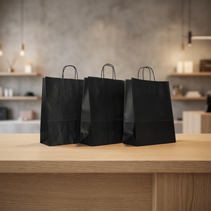 Bolsas de Papel Kraft Desechables de Color Personalizado, Fabricadas en India, con Asas Retorcidas y Serigrafía, Ideales para Compras - Product Image 5