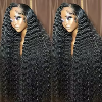 Perruques en cheveux humains bouclés 13x6 avec dentelle frontale, Remy Raw Indian Curly 13x4, dentelle HD transparente, perruque frontale pour femmes, perruques avec fermeture en dentelle