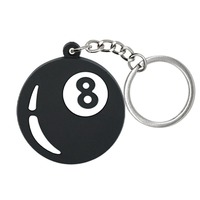 Porte-clés en PVC personnalisé, petit pendentif de poupée, vente en gros, porte-clés mignon de dessin animé de football, accessoire d'anime